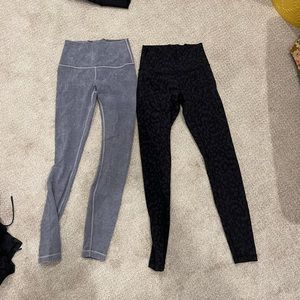 Lightly worn lululemon wunder under leggings